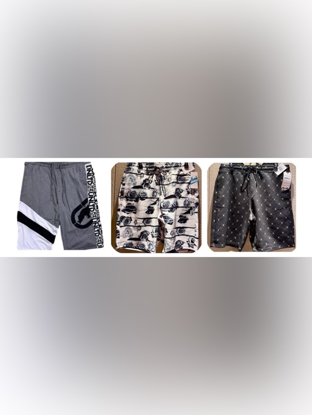Men’s Large Shorts Bundle Lot 3 Ecko Drill Graphic Athletic Streetwear NWT
